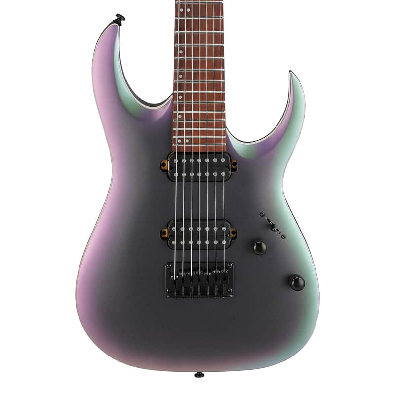 Used Ibanez RGA742EX RGA Standard 7-String Guitar - Black Aurora Burst Matte image 1