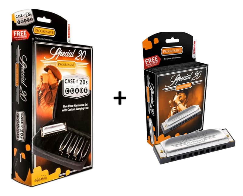 New Hohner Case of Special 20s Harmonica 5-Pack w/Free F Special 20 image 1