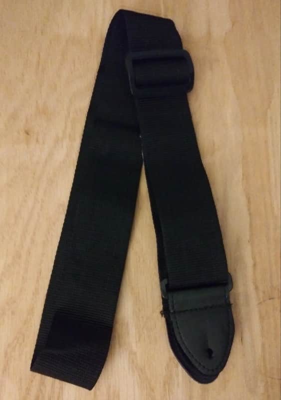 Electric Guitar Strap (Black Nylon) image 1