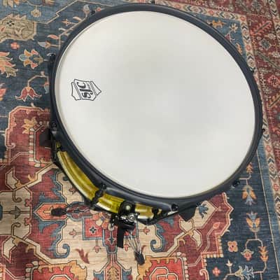 SJC Josh Dun Torch Snare Drum 6.5x14 Yellow Acrylic Shell w/ Black Hardware image 5