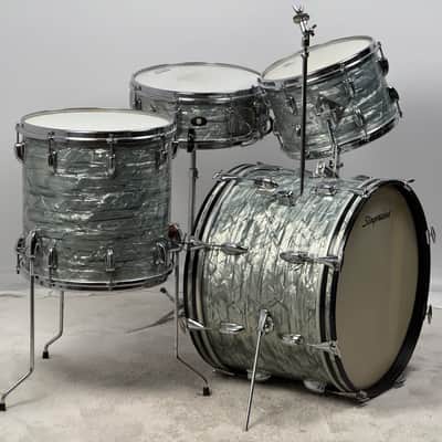 Slingerland 20/12/14/5x14" Radio King Early 60's 5n Modern Jazz Outfit - Sky Blue Pearl image 3