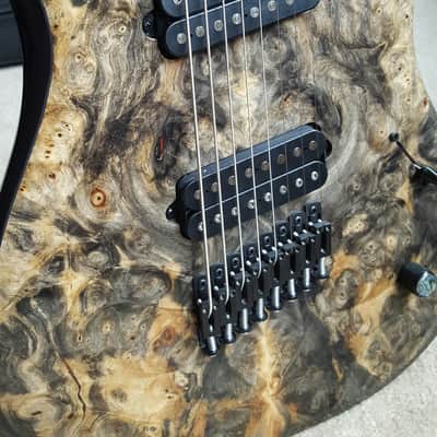 Kiesel/Carvin KM8 Kiesel 70th Anniversary Premium Multiscale 8 String Guitar 2016 Natural Buckeye Burl image 4