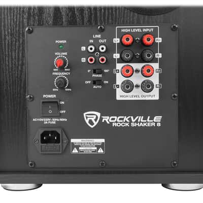 Rockville Rock Shaker 8" Inch Black 400w Powered Home Theater Subwoofer Sub image 6