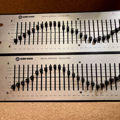 Klark Teknik DN27A Graphic Equaliser – 1970s – Matched PAIR consecutive serial num – RARE – Serviced – Warranty image 3
