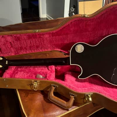 2014 Gibson Les Paul Custom Flamed Translucent Amber Top Custom Shop image 4