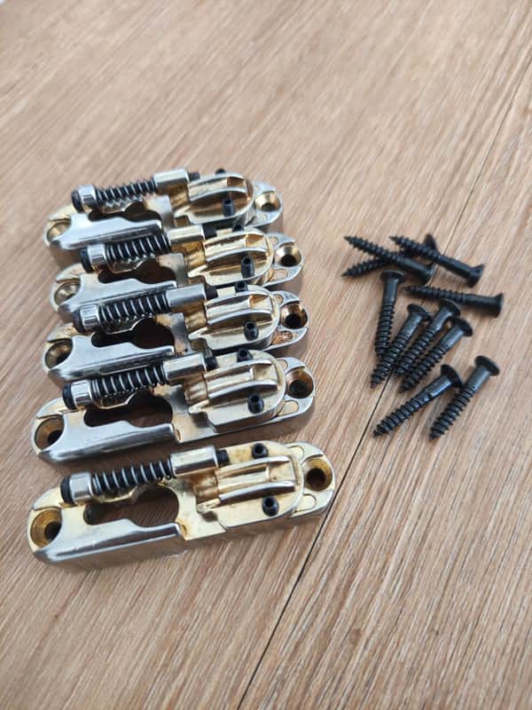 Ibanez Mono-rail Monorail Bass Bridge Gold w/ Screws image 1