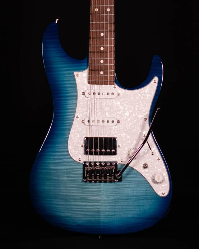 Ibanez AZ22S1F Flame Top Electric, Transparent Turquiose Burst image 1