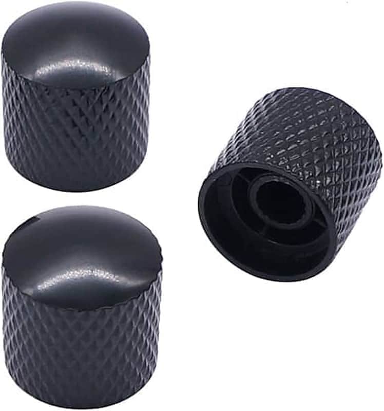 3pcs Electric Guitar Knobs,Potentiometer knob,Volume Tone Control Knobs,Black Metal Dome Knobs,Bass Volume Tone Knob,Suitable for 6mm Shaft Knob-11BK image 1