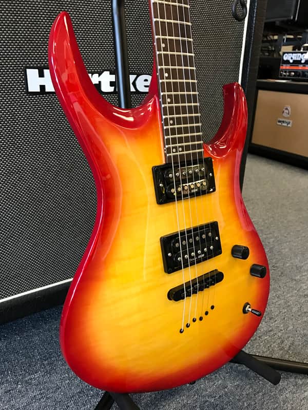 Washburn XM-DLX 24 Fret Set Neck Electric Guitar Cherry Sunburst