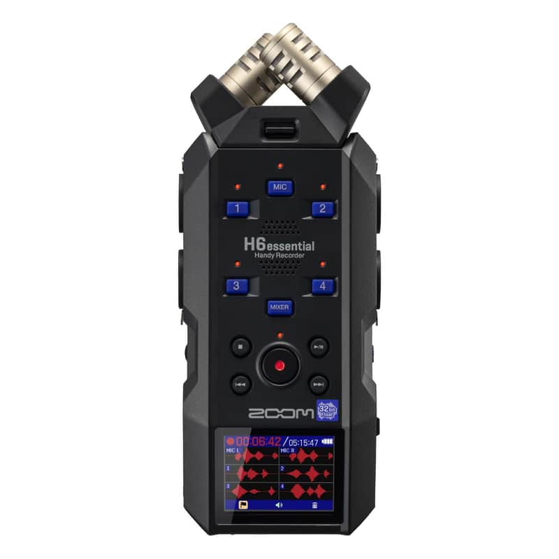 Zoom H6 Essential Handheld Recorder for Musicians, Podcasters & Filmmakers with Stereo Microphones, 4 XLR/TRS Inputs, 6 Tracks of 32-Bit Float Recording, & USB Audio Interface image 1