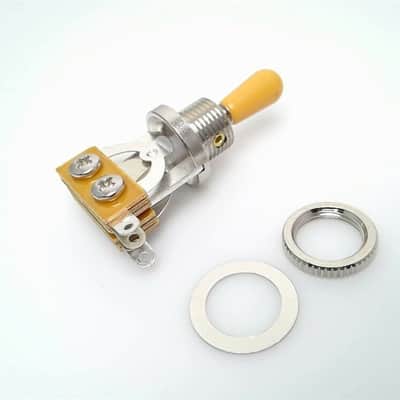 True Custom Shop® Short Straight 3-Way Toggle Switch with Amber Tip for Gibson Les Paul image 2
