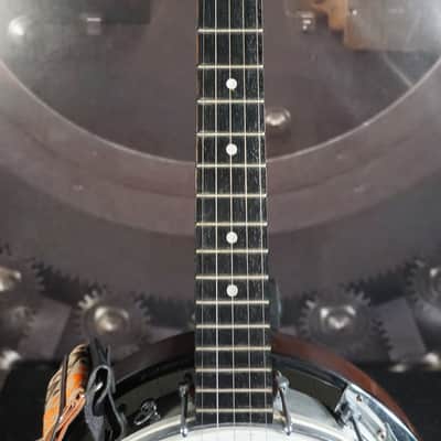 Crestline 5-String Banjo w/ Chipboard Case image 3