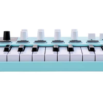 Arturia MiniLab 3-25 Key USB MIDI Keyboard Controller With 8 Multi-Color Drum Pads, 8 Knobs and Music Production Software Included, Aquamarine image 2