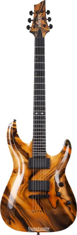Schecter C-1 Hydro Dip Electric Guitar - Golden Eclipse