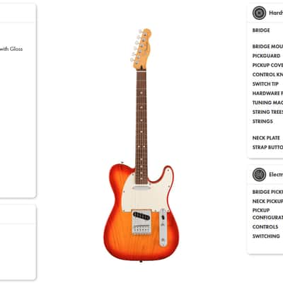 Fender Player II Telecaster- Aged Cherry Burst image 7