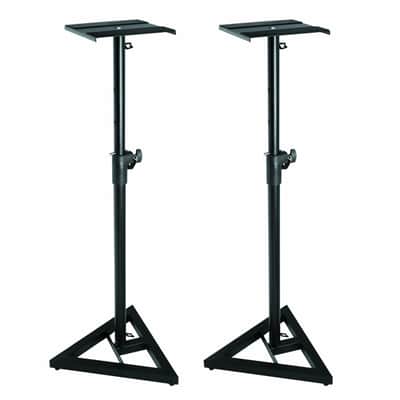 Yamaha HS5 Powered Studio Monitors (Pair) Bundle with Samson Monitor Stands image 4