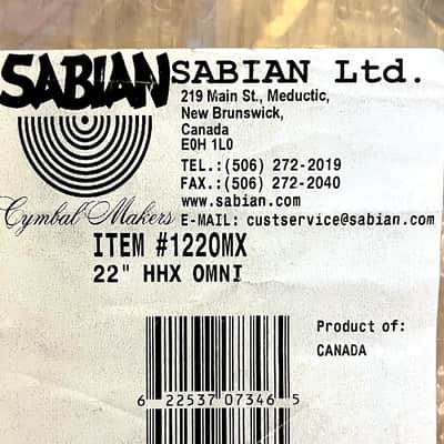 Sabian 22" HHX Omni Crash Ride Cymbal image 3