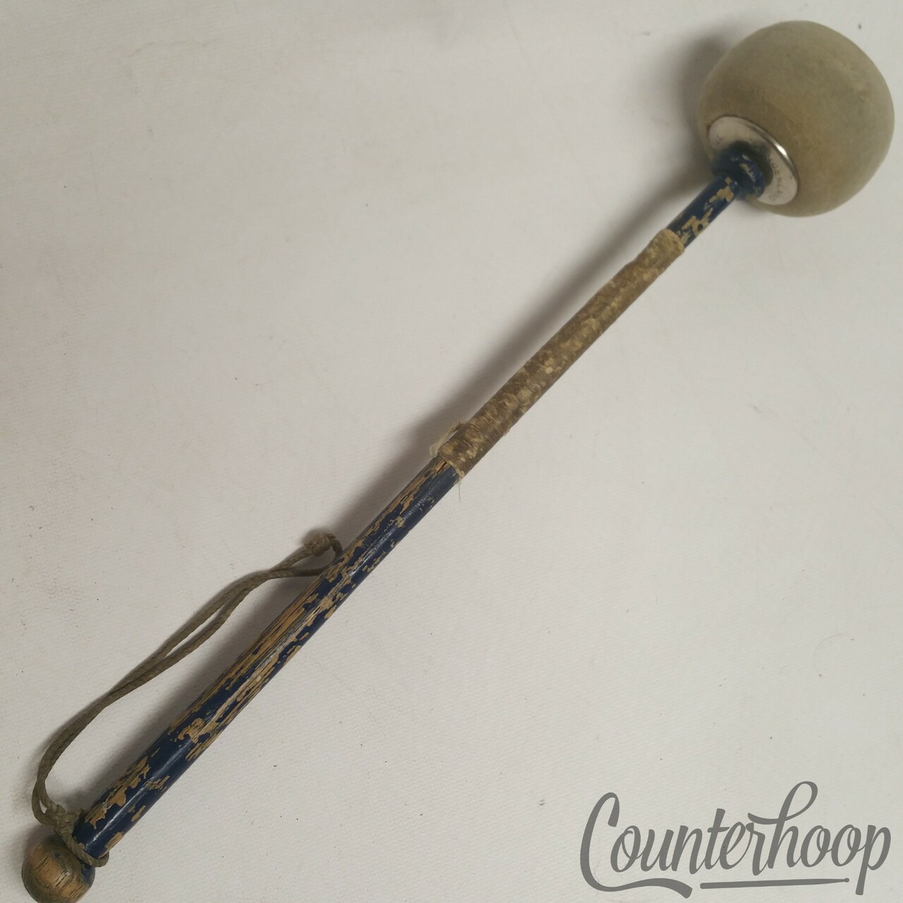 Slingerland Marching Bass Drum Mallet Wood Handle Felt Vintage50s Chicago Washer — main photograph