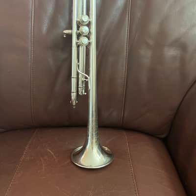 Buescher Model 9 Bb Trumpet (1921) (rare mute) (silver plated) (gold wash bell) (LP) SN 81491 image 5