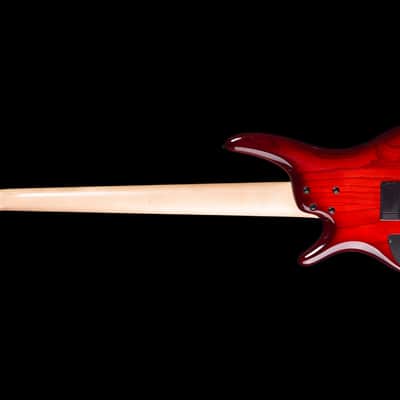 Ibanez ANB205 Adam Nitti Signature 2019 - Transparent Wine Red Burst image 4
