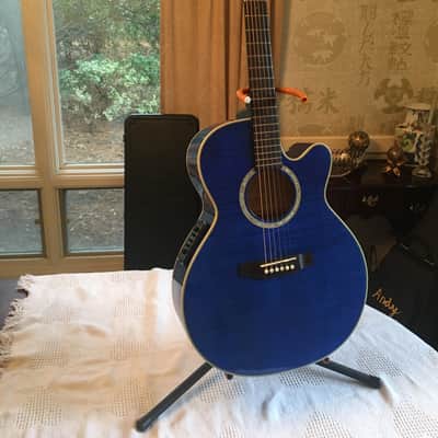 Takamine EG540C 6 string acoustic electric guitar Blue image 2