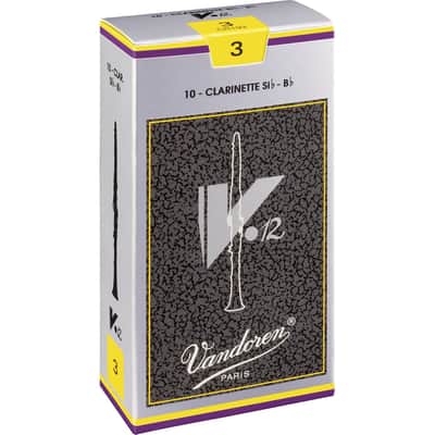 Vandoren CR193 V12 Bb Clarinet Reeds - Strength 3.0 (Box of 10)