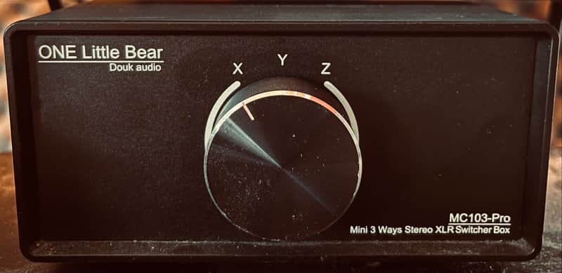 One Little Bear Douk Audio MC103-Pro Mini 1-in-3-out Stereo XLR Switcher Box 2020 - Black image 1