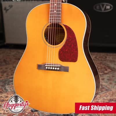 Epiphone J-45 Studio Acoustic/Electric Guitar - Natural with Gig Bag image 1