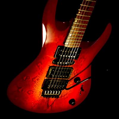 LAG ROCKLINE "Snake" 1990 Snakeskin. Handmade in France. Superstrat. Cool & Unique. image 21