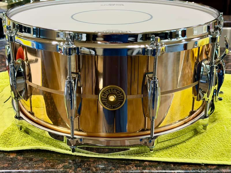 Gretsch G4164PB USA Custom Phosphorus Bronze 6.5x14" 10-Lug Snare Drum 2013 - Present - Bronze image 1