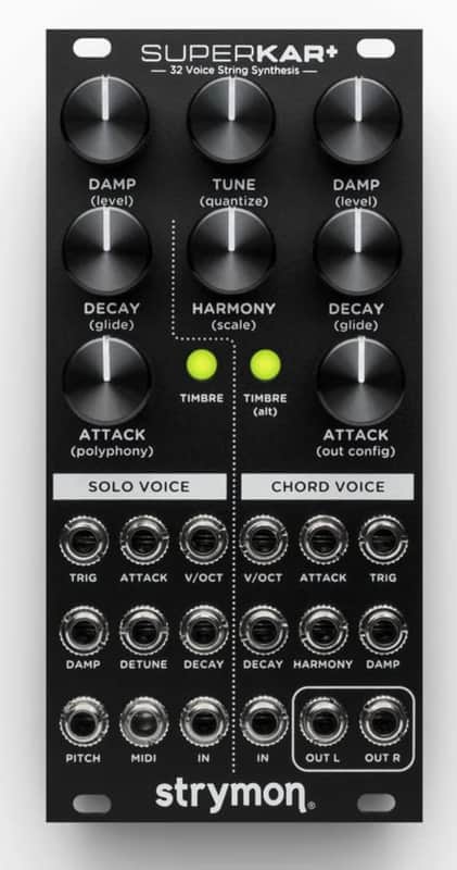Strymon SuperKar+ 32-Voice String Synthesis Module 2025 - Present - Black image 1