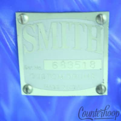 *Smith Custom Drums 14x6"Blue Satin Flame 16x Chrome Beavertail Lugs 100% Maple* image 2