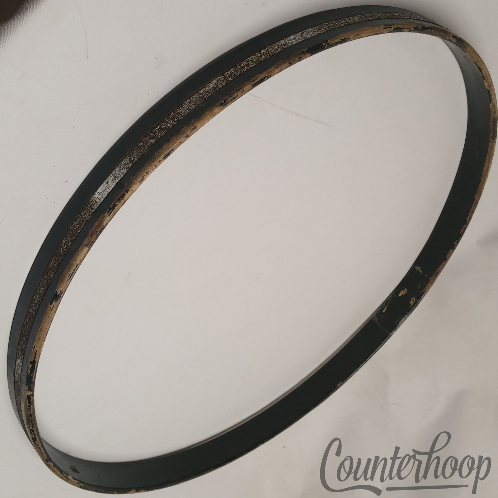 Slingerland 24"Bass Drum Hoop/Rim Vintage 70s Chrome-Steel 1Ply Maple Wood USA* — main photograph