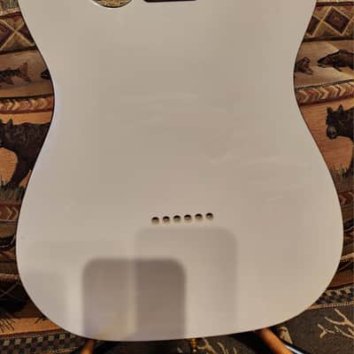 Handcrafted Tele Champagne Motto Premium Parts with Hardshell Case image 9