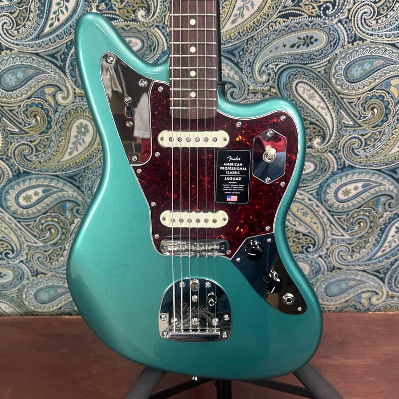 Fender American Professional Classic Jaguar Faded Sherwood Green Metallic image 1