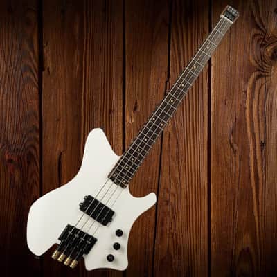 EART GW-7F, 7 String Headless Shape Guitar, Roasted Ash Solid Body, 24F Rounded Ends Jumbo Stainless Steel image 4