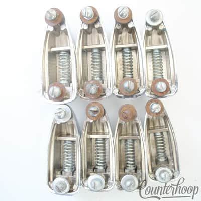 *Pearl 8x Bass Drum Lugs Chrome Vintage 70s Metric 2 3/8" Japan Wood-Fiberglass* image 3