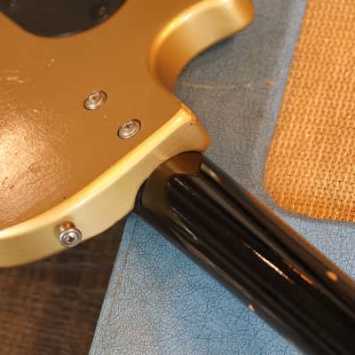 1966 Airline Model 7214 Amp-In-Case Electric Guitar Gold Blue + OHSC image 19
