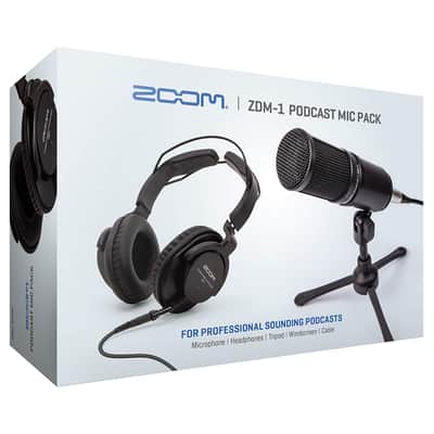 Zoom ZDM-1 Podcast Mic Pack, Podcast Dynamic Microphone, ZHP-1 Headphones, TPS-4 Tripod, Windscreen, 2-Meter XLR Cable, for Recording & Streaming Podcasts image 1