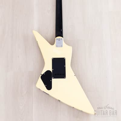 1984 Aria Pro II ZZ Deluxe Explorer White With Black Zebra, Japan