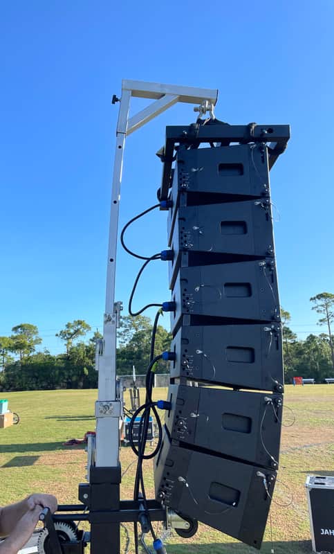 JAH Professional Mobile Line Array PA System / Complete / Great Condition / Church-Owned image 1