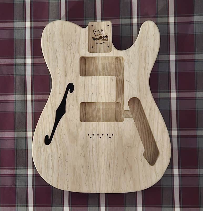 Woodtech Routing - Swamp Ash/Swamp Ash Telecaster '72 Thinline Body - Unfinished image 1