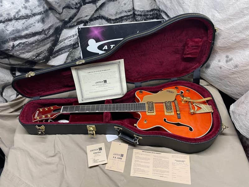 Gretsch G6122 Jr. 6122 Country Classic Junior Guitar with Case MIJ Japan 1999 Orange image 1