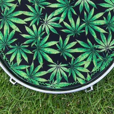 10" reversible Drum Bunny cotton drum cover - partial mute - dampener - compare to Big Fat Snare Drum Quesadilla, Drum Tortilla image 1
