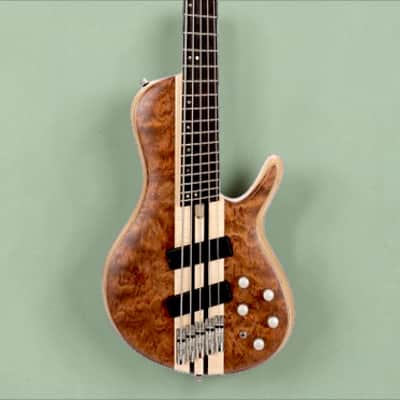 Cort A5BEYONDOPBN Artisan Series A5 Beyond 5 String Bass Guitar. Open Pore Bubinga Natural image 1