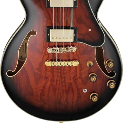 Ibanez AM Artstar 6 String Electric Guitar w/Case - Dark Brown Sunburst (AM153QADBS) image 10