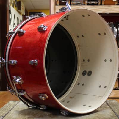 1960s Ludwig Super Classic Outfit in Red Sparkling Pearl 14x22 9x13 16x16 image 7