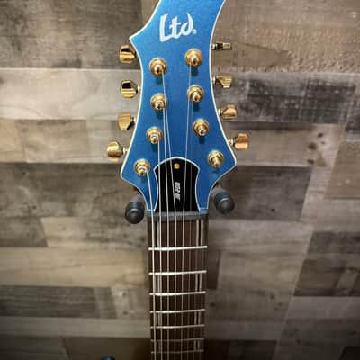 ESP LTD Javier Reyes JR-208 8 String Guitar - Pelham Blue (LJR208PB) image 6