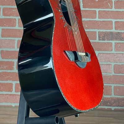 H. Jimenez Colección de Galaxia Acoustic-electric Bajo Quinto - Antares Red Sparkle image 10