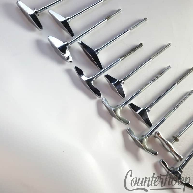 *Pearl 11x Bass Drum Tension T-Rods Japan Chrome Standard Vintage 60s-70s Lot* image 1
